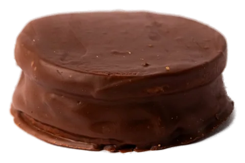 Alfajor coberto de chocolate